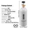 VEVOR 5 Lbs CO2 Tank Aluminum Gas Cylinder, Brand New CO2 Cylinder with Gray Spray Coating, CO2 Tank with CGA320 Valve, For Draft Soda Beer