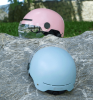 Electric motorcycle occupant helmet.