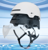 Electric motorcycle occupant helmet.